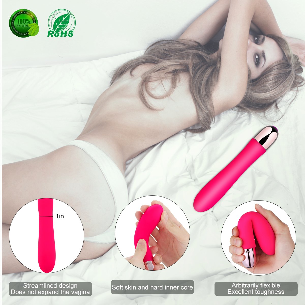 Small Vibrator for Women Rechargeable Dildo Viberate Adult Toys Multi Patterns Vibrations personal Sex Toys - red
