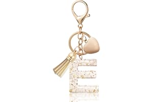ANHBKAR Initial Letter Keychain, Butterfly Keychain Cute Resin, Initial Keychain Backpack Charms, Key chain for Women, Girls