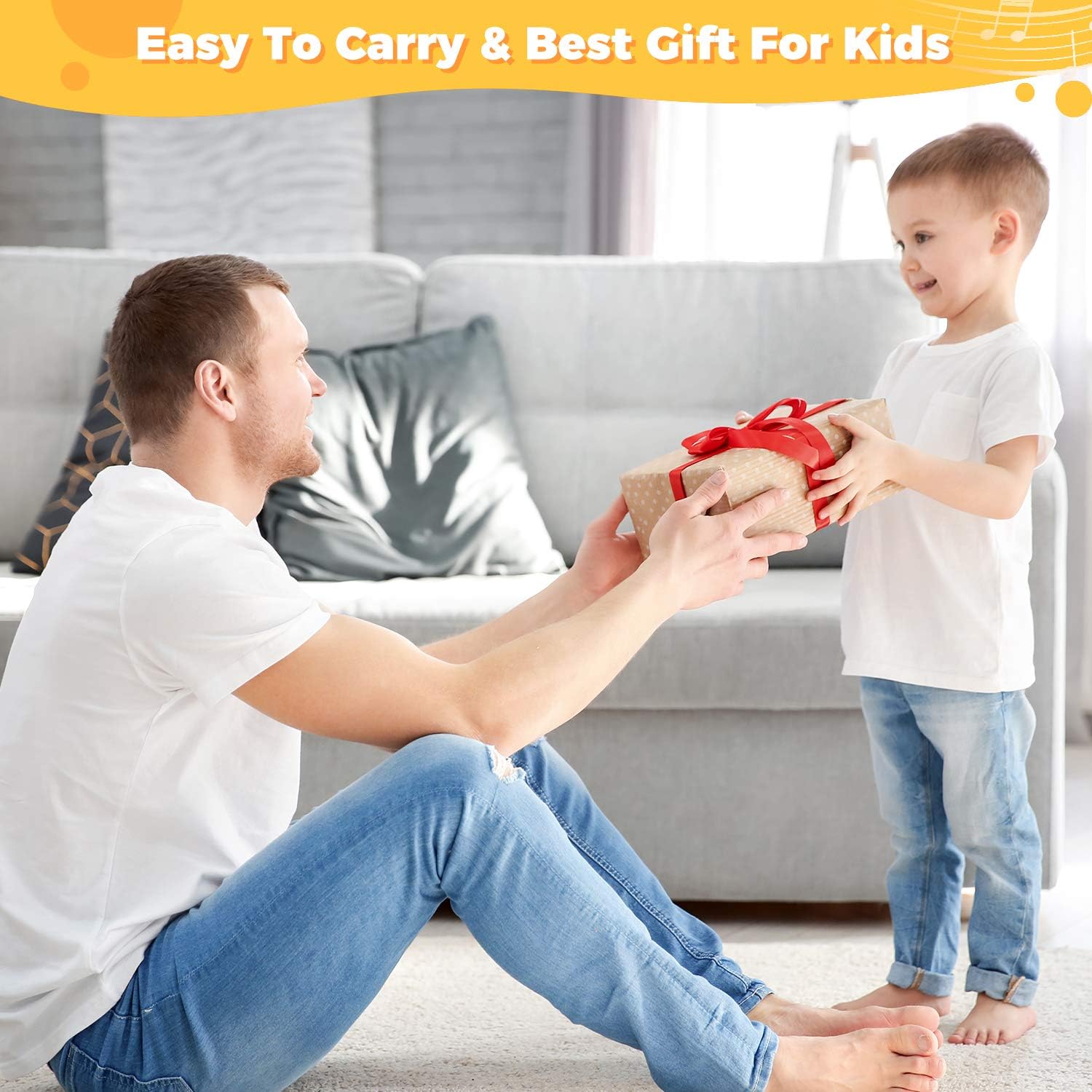 Obuby Toddler Musical Instruments Sets Wooden Percussion Instruments Toy for Kids Preschool Educational Wood Toys with Storage Bag for Kid Baby Babies Children Boys and Girls: Toys & Games