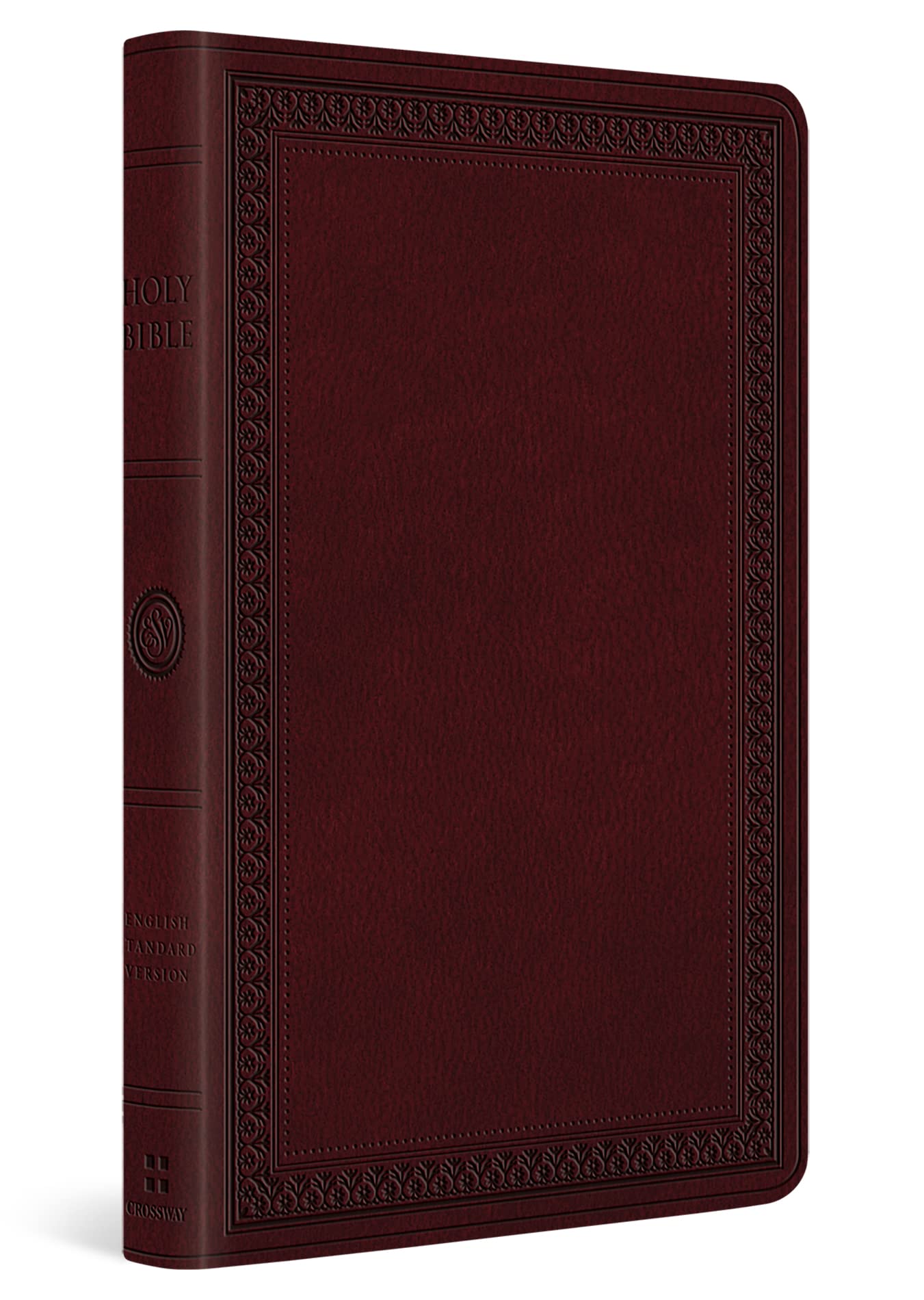 ESV Large Print Value Thinline Bible (TruTone, Mahogany, Border Design)