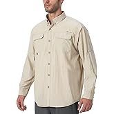 NAVISKIN Men's Sun Protection Fishing Shirts UPF 50+ Long Sleeve Sun Shirts for Men PFG Hiking Travel Camping
