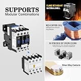 Heschen CJX2-1810 AC Contactor 220V 50/60Hz 3P 3 Pole 18A DIN Rail view 4