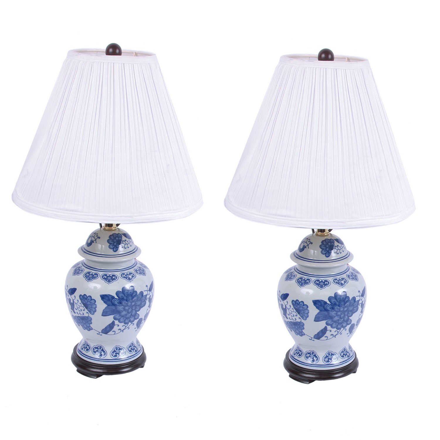 DEI 70227S2 Ceramic Ginger Jar Table Top Décor Lamp and