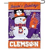 Clemson Tigers Holiday Winter Snow Garden Banner Flag