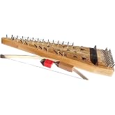 Bowed Psaltery Cherry with laser cut ivy leaf design. Twenty two strings and book matched top and bottom.