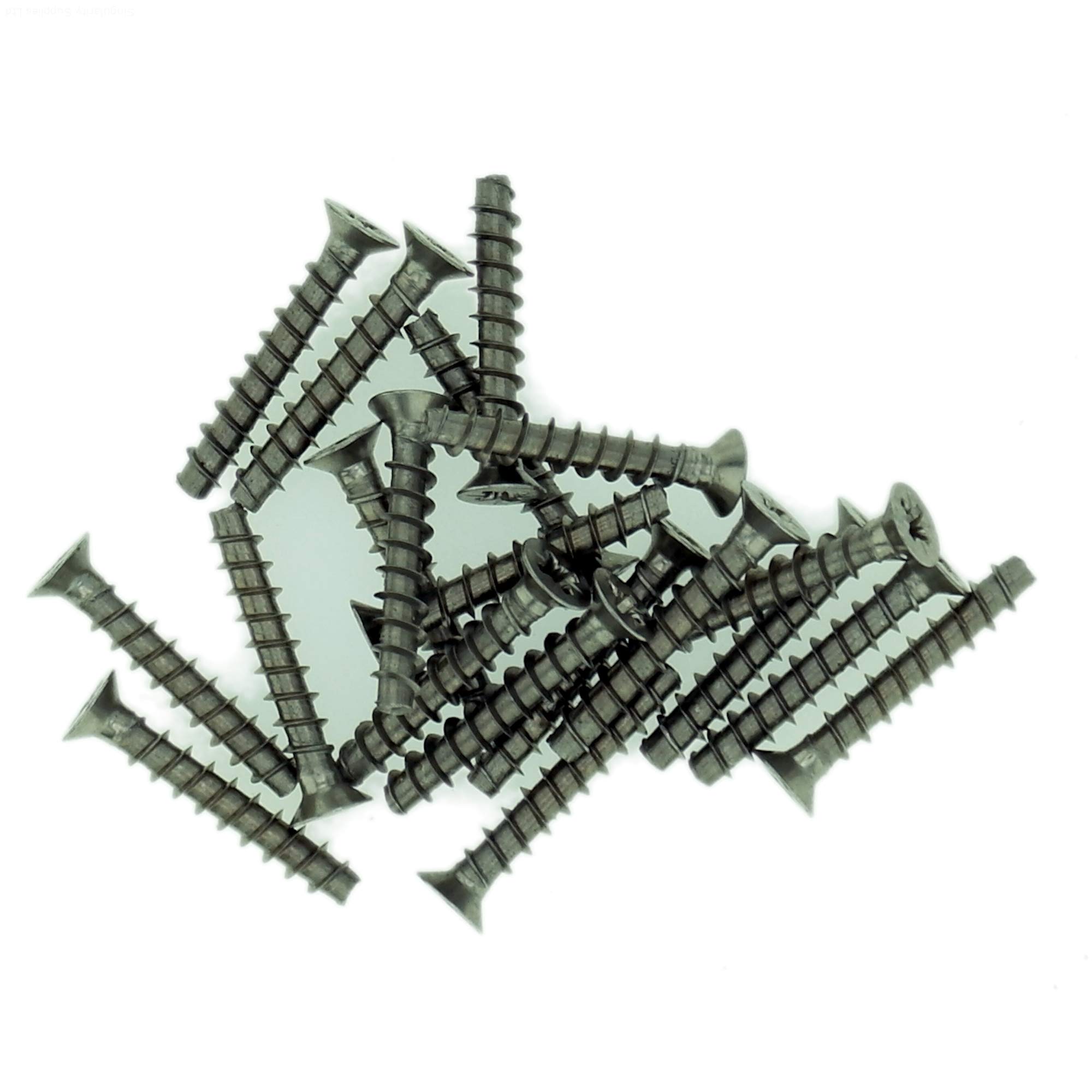 D3 (3mm x 16mm) Pozi Countersunk Screws for Plastic (Trilobular) - Stainless Steel (A2) (Pack of 20)
