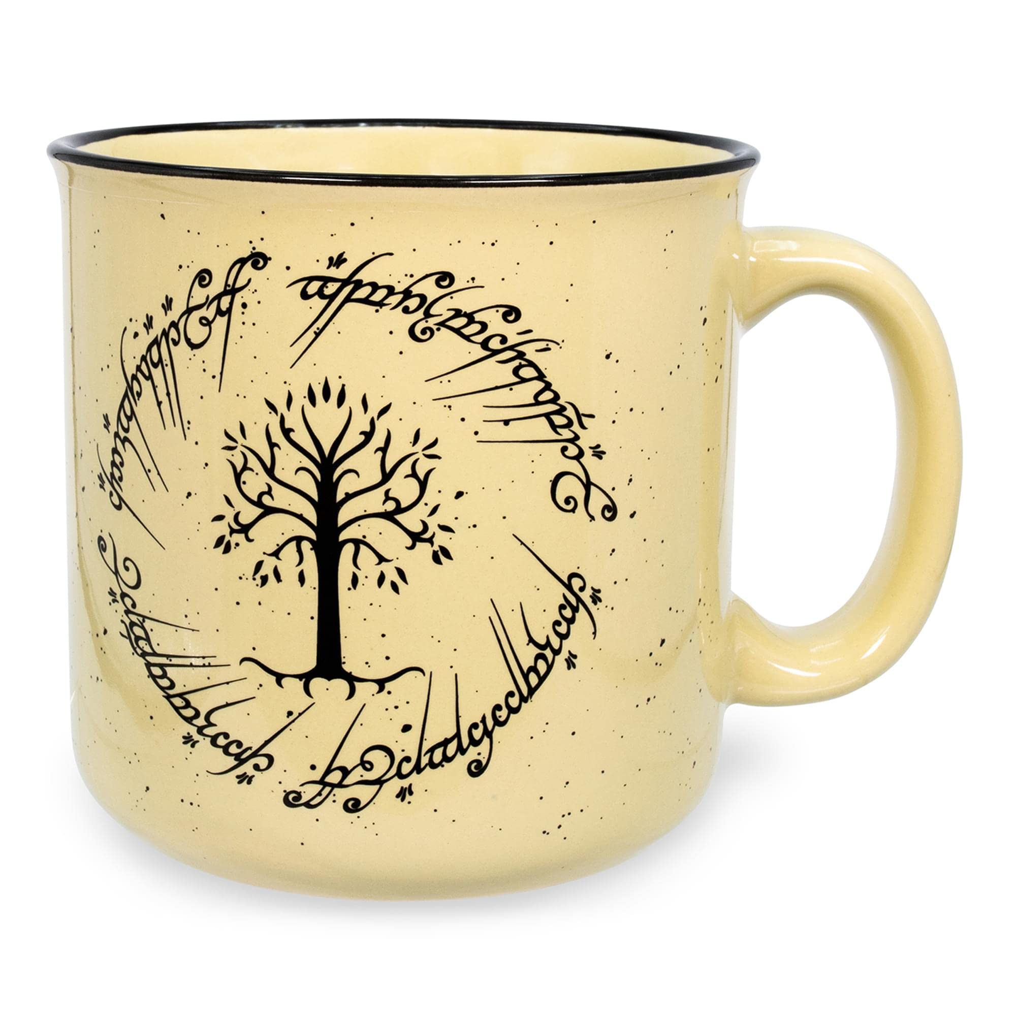 Lord of The Rings Gondor Elven Text 20oz Ceramic Camper Mug