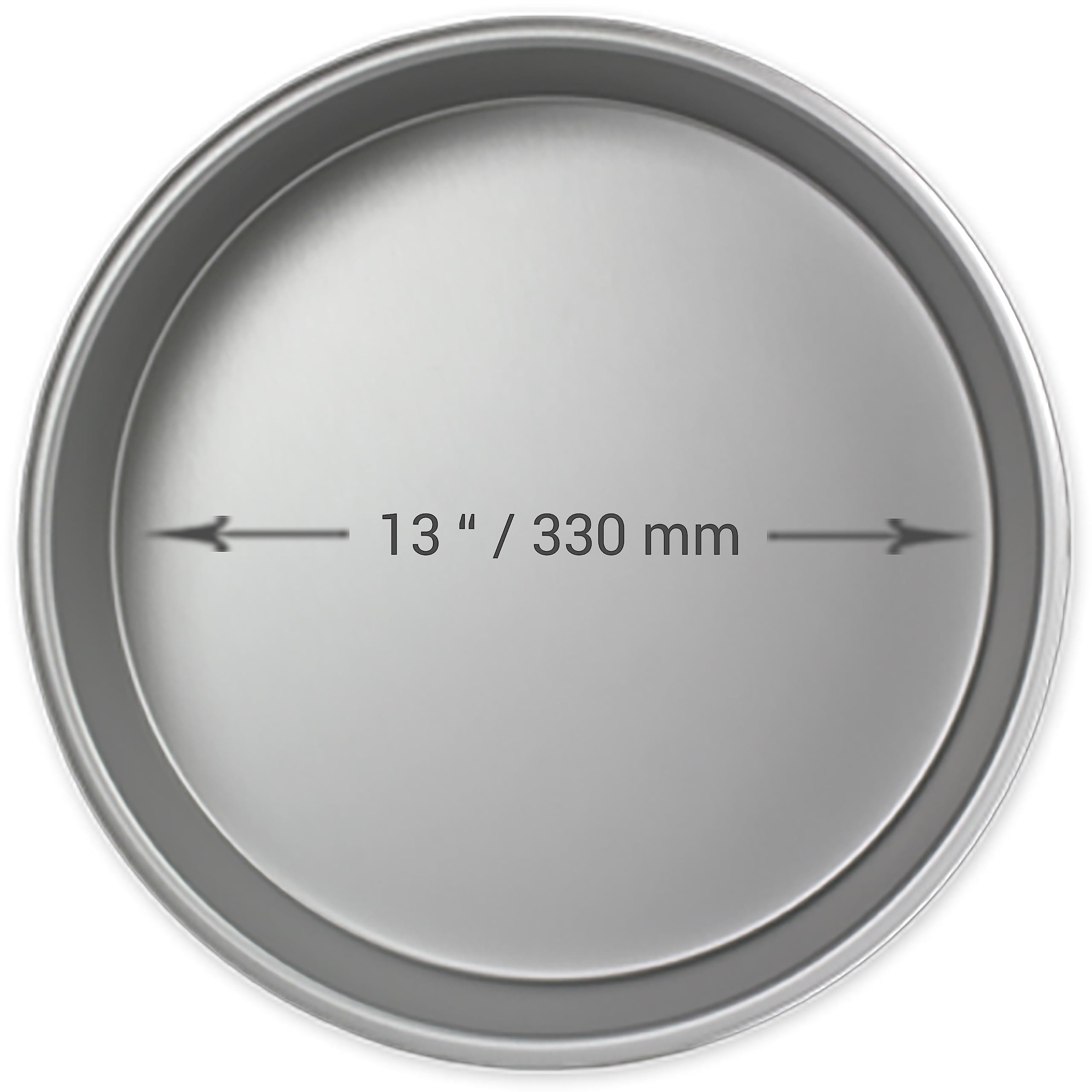 PME Round Cake Pan, Aluminium, 13 x 2 inch, Silver