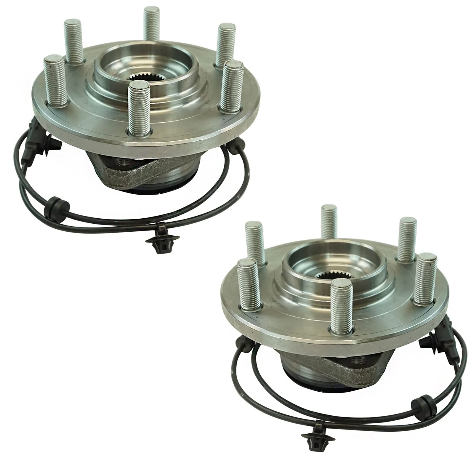 TRQ 2 Piece Front Wheel Bearing & Hub Assembly Set