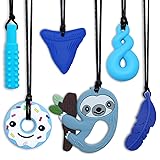 Chew Necklaces for Sensory Kids Boys Girls, 6 Pack