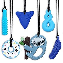 Chew Necklaces for Sensory Kids Boys Girls, 6 Pack