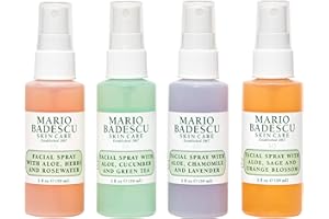 Mario Badescu Facial Spray Collection with Rose Water, Cucumber, Lavender and Orange Blossom, Multi-Purpose Cooling and Hydrating Face Mist for All Skin Types, Dewy Finish