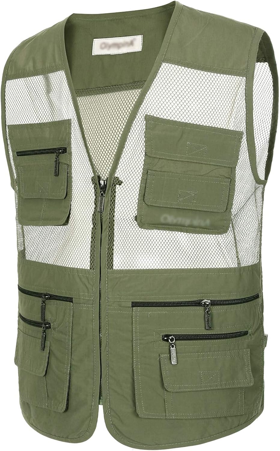Hbufnha Men's Mesh Lightweight Vest Outdoor Work Multi Pockets Fishing ...