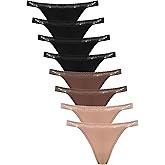 TIICHOO Period Thong Underwear for Women Seamless Period Panties Thong Leakproof Menstrual Underwear 8 Pack