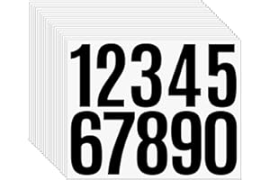 SACDRL 20 Sheets Mailbox Numbers Stickers, 0-9 Large 3 inch Mailbox Self Adhesive Vinyl Waterproof Number Stickers for Crafts Outdoor Sign Wall Mailbox Windows Doors Car Poster Board Businesses (Black)