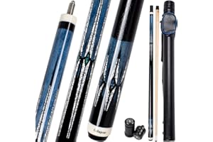 Collapsar CA Pool Stick with 1X1 Hard Case,58" Maple Professional Billiard Cue Stick,19-21 oz Pool Cue Set