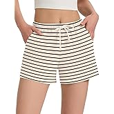 LUYAA Women's Casual Lounge Cotton Pajama Shorts Summer Drawstring Comfy Elastic Waist Sweat Shorts with Pockets 2026