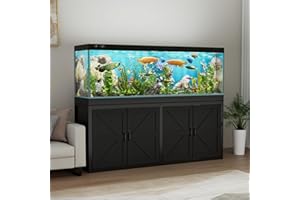 VOWNER 125-150 Gallon Fish Tank Stand with Power Outlet, Heavy Duty Aquarium Stand with Cabinet Storage for Fish Tank Filters and Accessories, 72.9" L*18.9" W Tabletop, 2200 LBS Capacity, Black