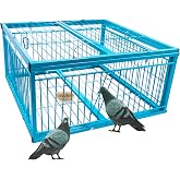Humane Pigeon Trap Cage, 22.5"x22.5"x10.5" Extra Large Cage Easy to Use &amp; Effective for Roof, Garden, Yard and Outdoor Bird Control, Automatic Reset System for Continuous Trapping