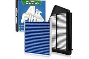 Forccord Cabin & Engine Air Filter Fit for Honda Accord 2.4L (2013-2017), Acura TLX 2.4L (2015-2020) Activated Carbon Cabin Filter Replacement Air Filter CF10134 CA11476 Car Accessories