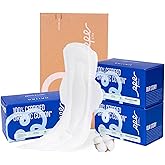 100% Organic Super Long Overnight Pads with Wings, Extra Heavy Sanitary Pad for Women Ultimate Absorbency, Ultra Thin Extra Coverage Cotton Period Menstrual Pads (Extra Long Overnight, Size 6, 30ct)