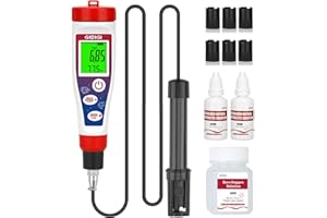 GIDIGI Dissolved Oxygen Meter, Pond Oxygen Tester,0.0-40.0 mg/L DO Tester with 4.92 feet Extended Probe Cable, ATC, Backlit LCD, for Pond, Aquarium, Wastewater, Brewing, Lab, and Educational Research