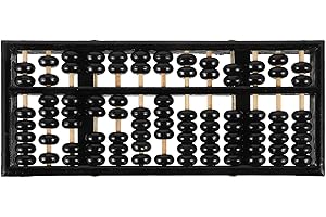 ibasenice Arithmetic Bead Counting Tools Digits Calculator Japanese Soroban Wood for Rods Math