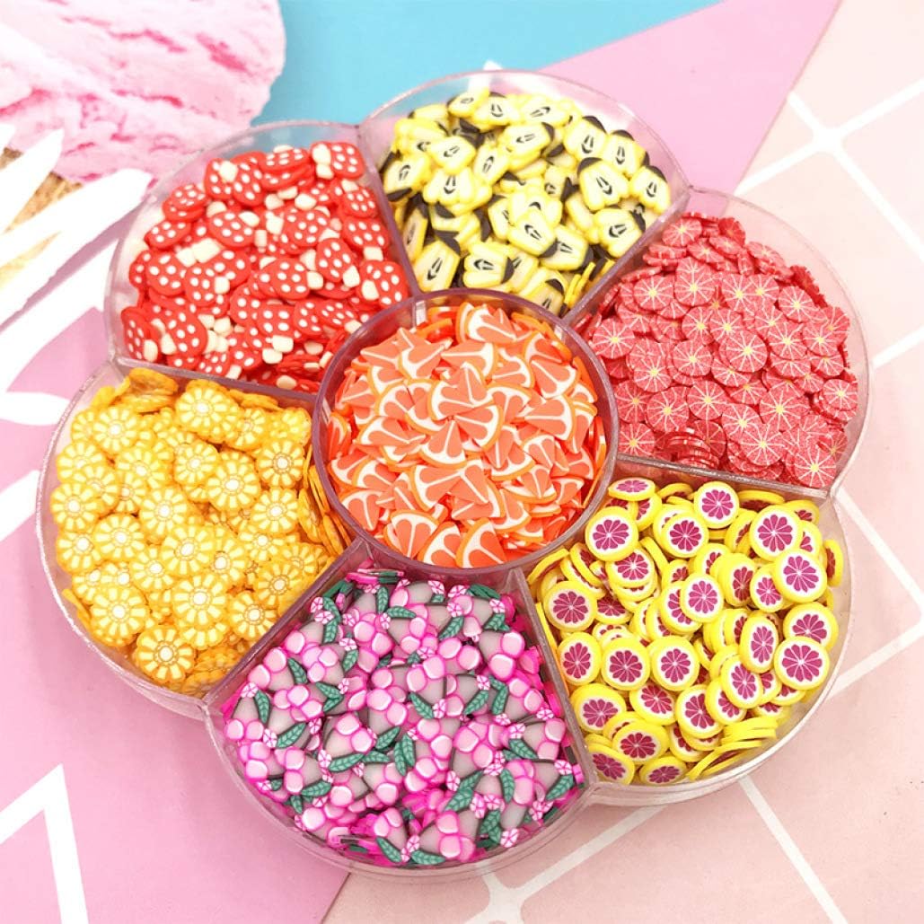 1Box Fruits Slice Fimo Hot Clay Sprinkles for Slime Filling Materials DIY Nail Arts and Cellphone Decor Crafts