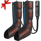 FIT KING Leg Massager with Heat and Compression Therapy, Leg Compression Massage for Circulation, Swollen Leg, RLS Pain & Fatigue Relief, Foot Calf Massager Boots, Recovery Pressure Boots