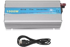 YINZINR 1000W Grid Tie Inverter, 20-50V DC to 90V-140V AC Output MPPT Pure Sine Wave Inverter, 48-62Hz, for 36V Solar Panel and 36V Battery