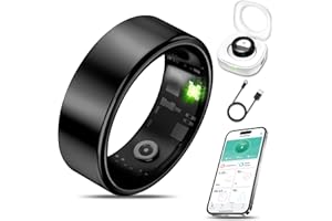 MILAVAN Smart Health Ring for Women Men Fitness Tracker with Heart Rate, Blood Oxygen, Blood Pressure, Sleep Monitoring, Step Counting, IP68 Waterproof for iPhone and Android, No Subscription Fee, Black 11