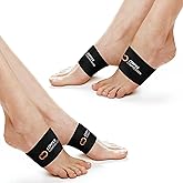 Copper Compression Arch Support - 4 Plantar Fasciitis Braces/Sleeves. Foot Care, Heel Spurs, Feet Pain Relief, Flat & Fallen Arches, High Arch