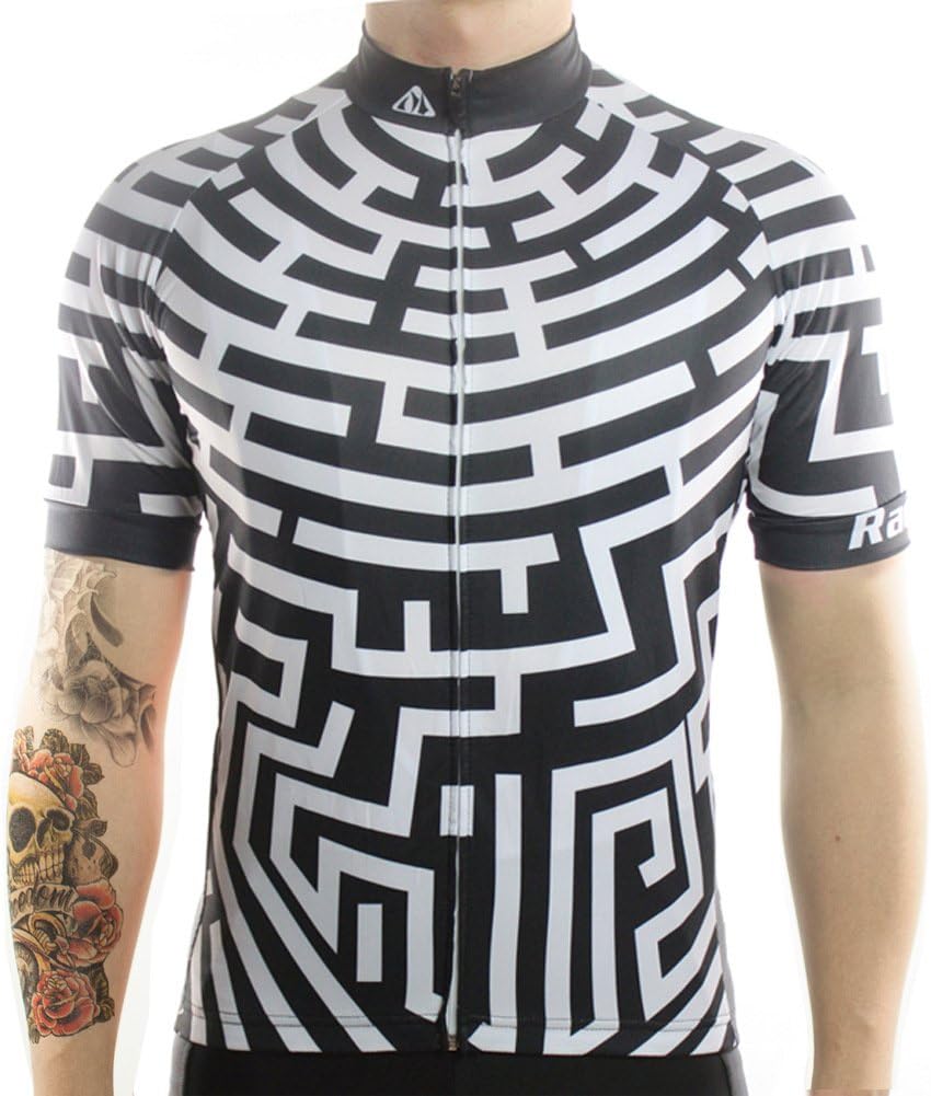 Racmmer Mens Breathable Short Sleeve Cycling Jersey Ultra-Light Cycling Clothing