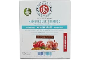 DONA MARIA GOURMET Mediterranean Lupine Burger, Pack of 2 Boxes: 2 Burgers per Box (3.53 oz each burguer) - Authentic Portuguese Vegan Delights.