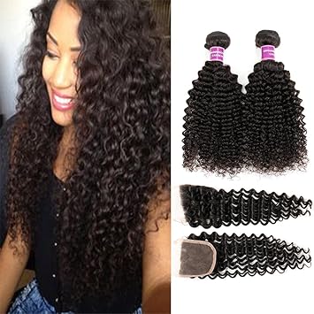 Amazon Com Zsf Hair Brazilian Kinky Curly Hair 4 Bundles With