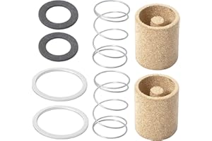 Numano (2-set)162-500 Carburetor Fuel Inlet Filter Brass Filters With Springs & Rubber-Coated Steel Gaskets Compatible With H