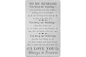 BAZLJY Romantic Valentines card for Husband, To My Husband On Our Wedding Day Card, Valentine's Gifts for Husband from Wife, Husband Birthday Card Christmas Persent