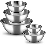 WHYSKO Meal Prep Stainless Steel Mixing Bowls Set, Home, Refrigerator, and Kitchen Food Storage Organizers | Ecofriendly, Reu