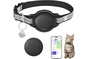 VEBISO GPS Tracker for Cats, Mini GPS Cat Tracker, Smart Pet Activity Tracker, No Monthly Fee, Compatible with Apple Find My(iOS Only), Anti-Lost, Finder Tag for Vehicles, Pets, Kids, Items (1 Pack)