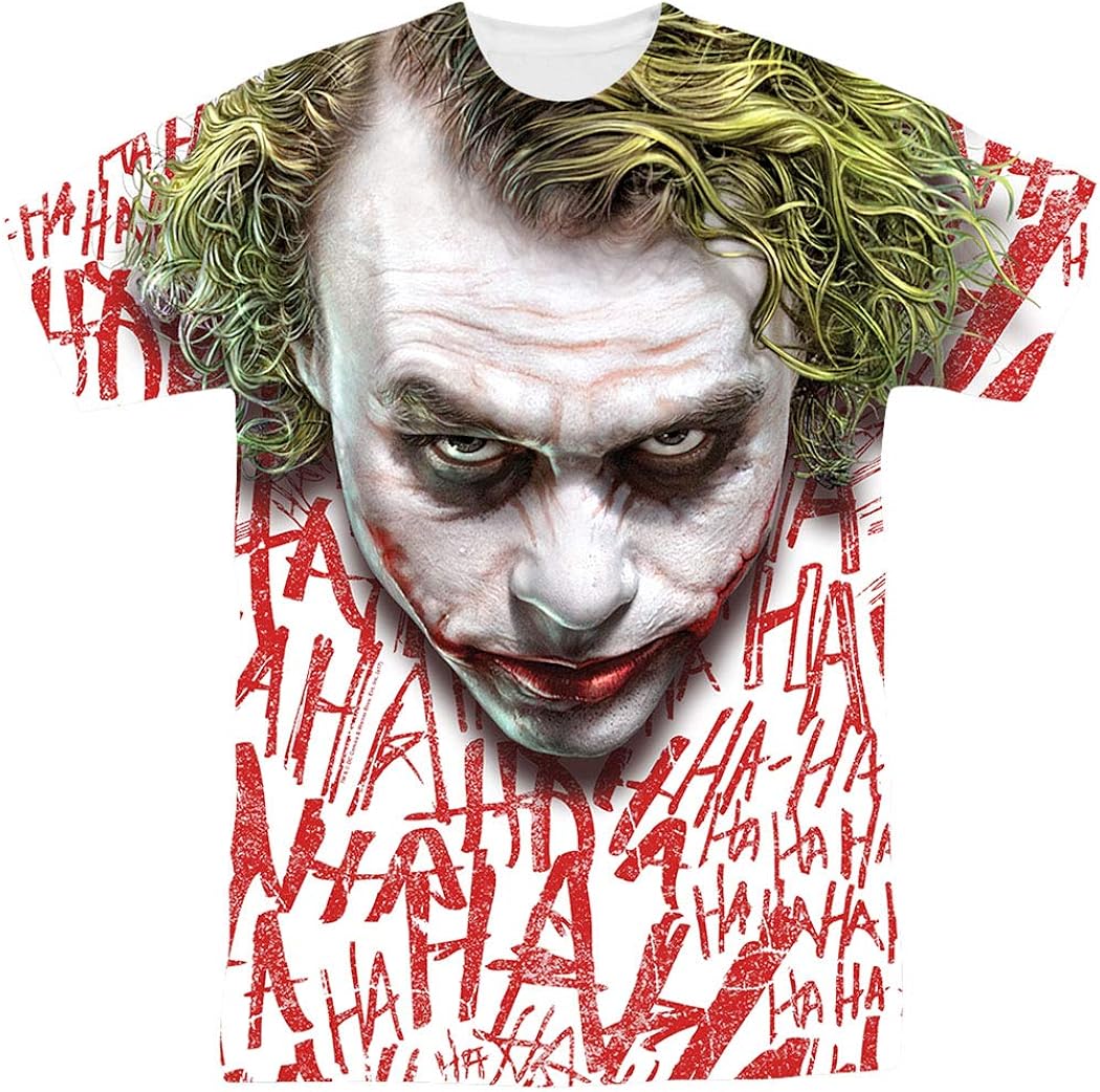 The Dark Knight Heath Ledger All Over Joker Head T Shirts & Stickers