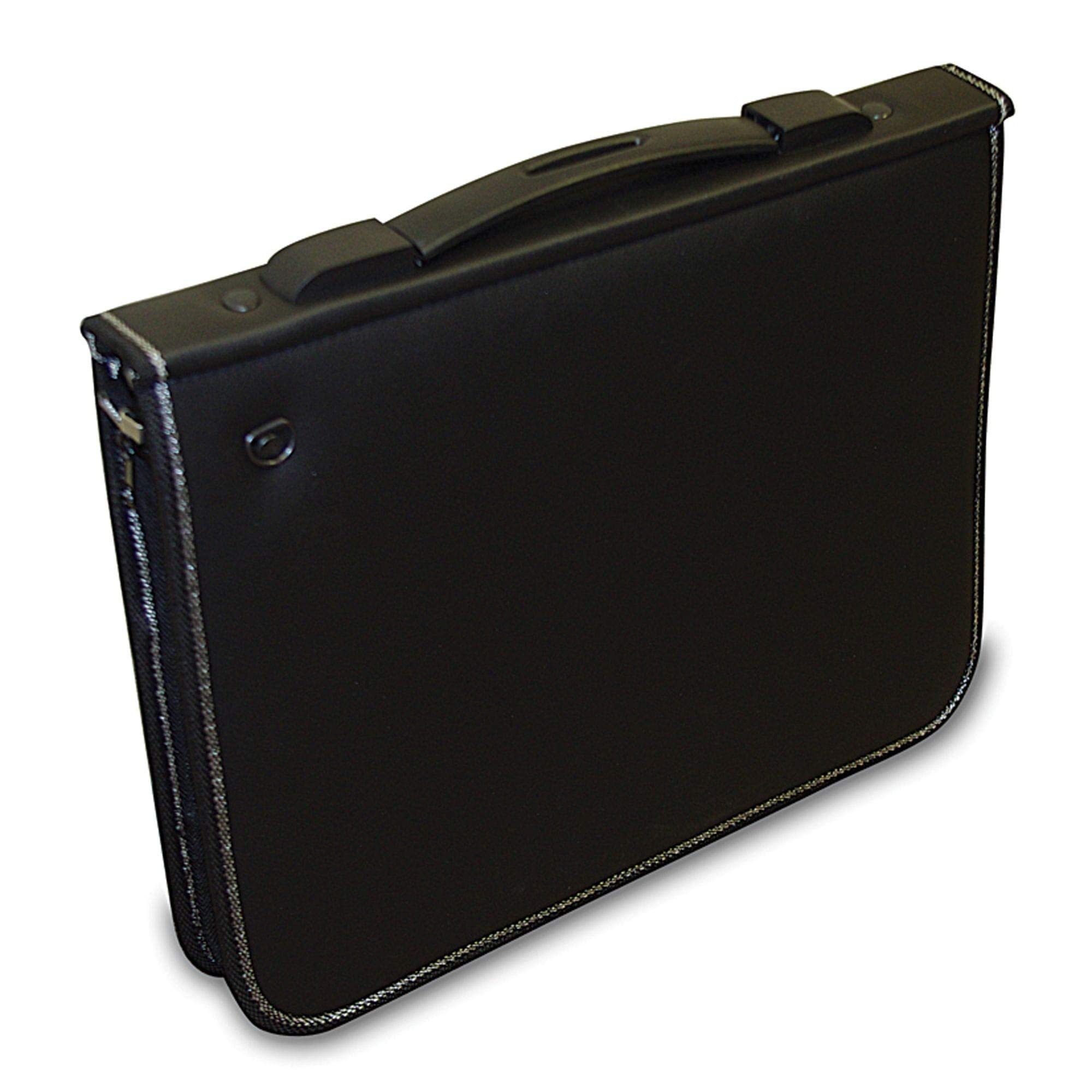 A4 Green Padded Professional Leather-Look Ringed Portfolio – Stylish & Durable Presentation Portfolio with Zip Closure & Binder Rings for Documents & Artwork