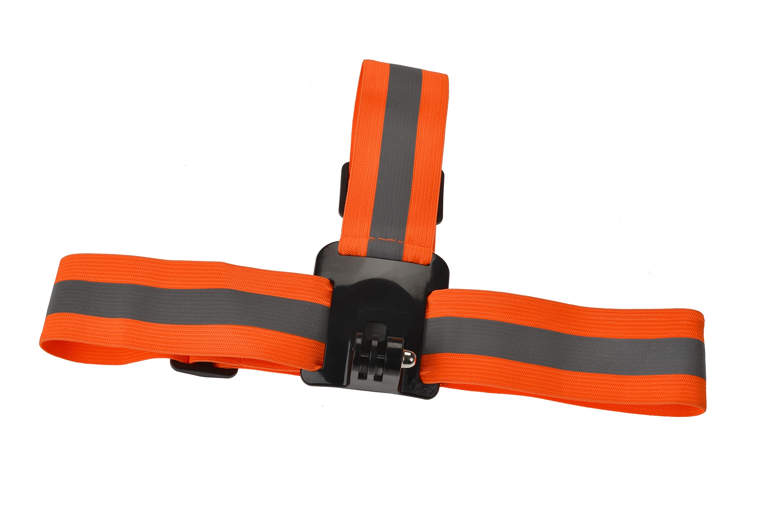 TECHALOGIC Reflective Head/Helmet strap compatible with GoPro Cameras (Orange Reflective) โ image 1