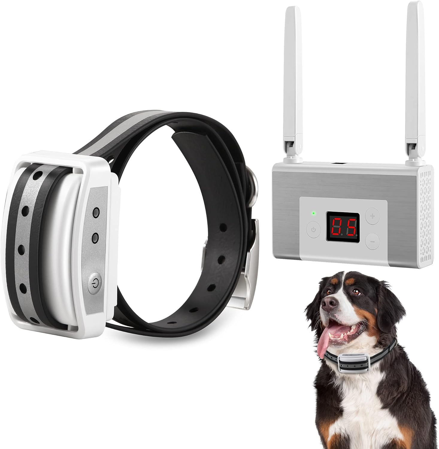 Amazon Com Focuser Electric Wireless Dog Fence System Pet Containment System For Dogs And Pets With Waterproof And Rechargeable Training Collar Receiver Boundary White Focuser Pet Supplies