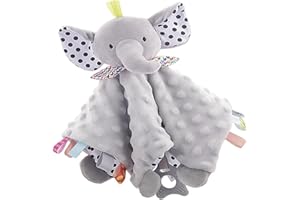 CykTxei 1Pcs Baby Soothing Towel, Soft Cartoon Burping Cloth & Comforting Toy for Newborns Infants Toddlers, Cuddle Security 