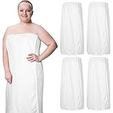 4 Pcs Towel Wrap for Women Waffle Spa Robe with Adjustable Closure Elastic Top Lightweight Wraps for Bath Shower