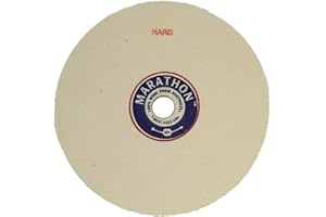 MARATHON 100% WOOL FROM AUSTRALIA BEST FELT USA BFC Marathon 6" Felt Polishing Wheel, 1" Thick, 5/8" Arbor Hole, Hard Density