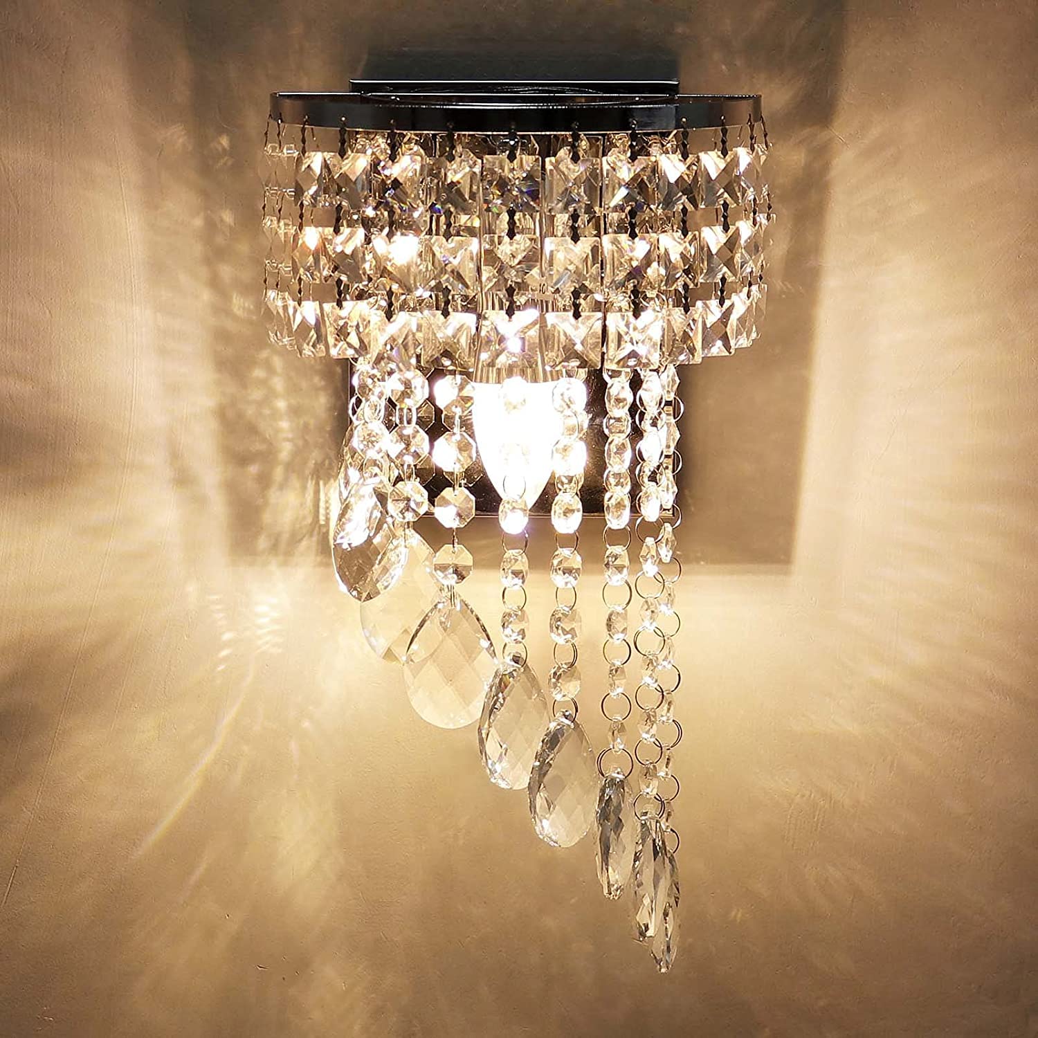 Jorunhe Crystal Wall Lights Aisle Bedside Light Fixtures