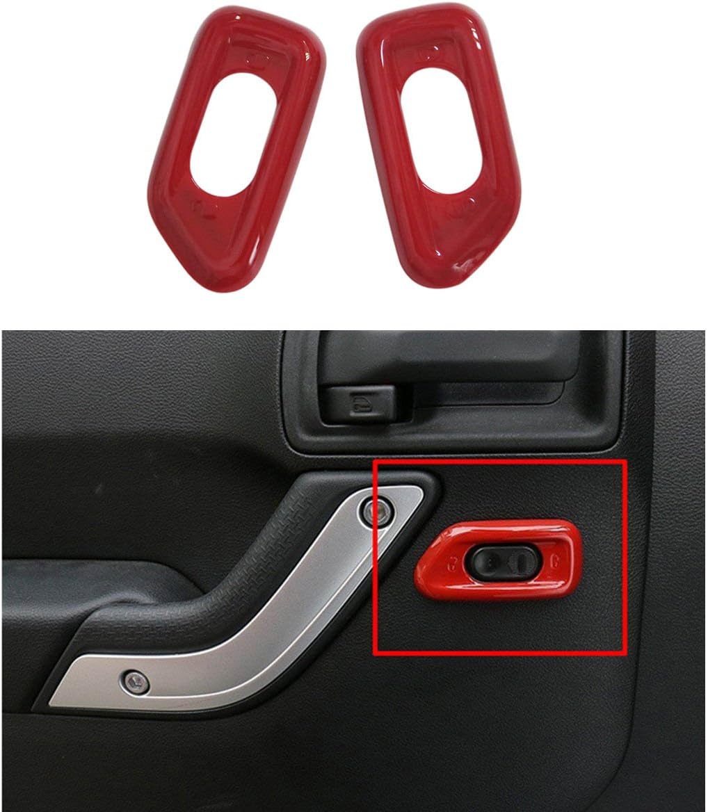 MOEBULB Interior Door Handle Lock Switch Button Cover Panel