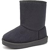 FANTURE Toddler Snow Boots for Girls Boys Winter Warm Fur Lined Kids Non Slip Outdoor Shoes (Toddler/Little Kid)
