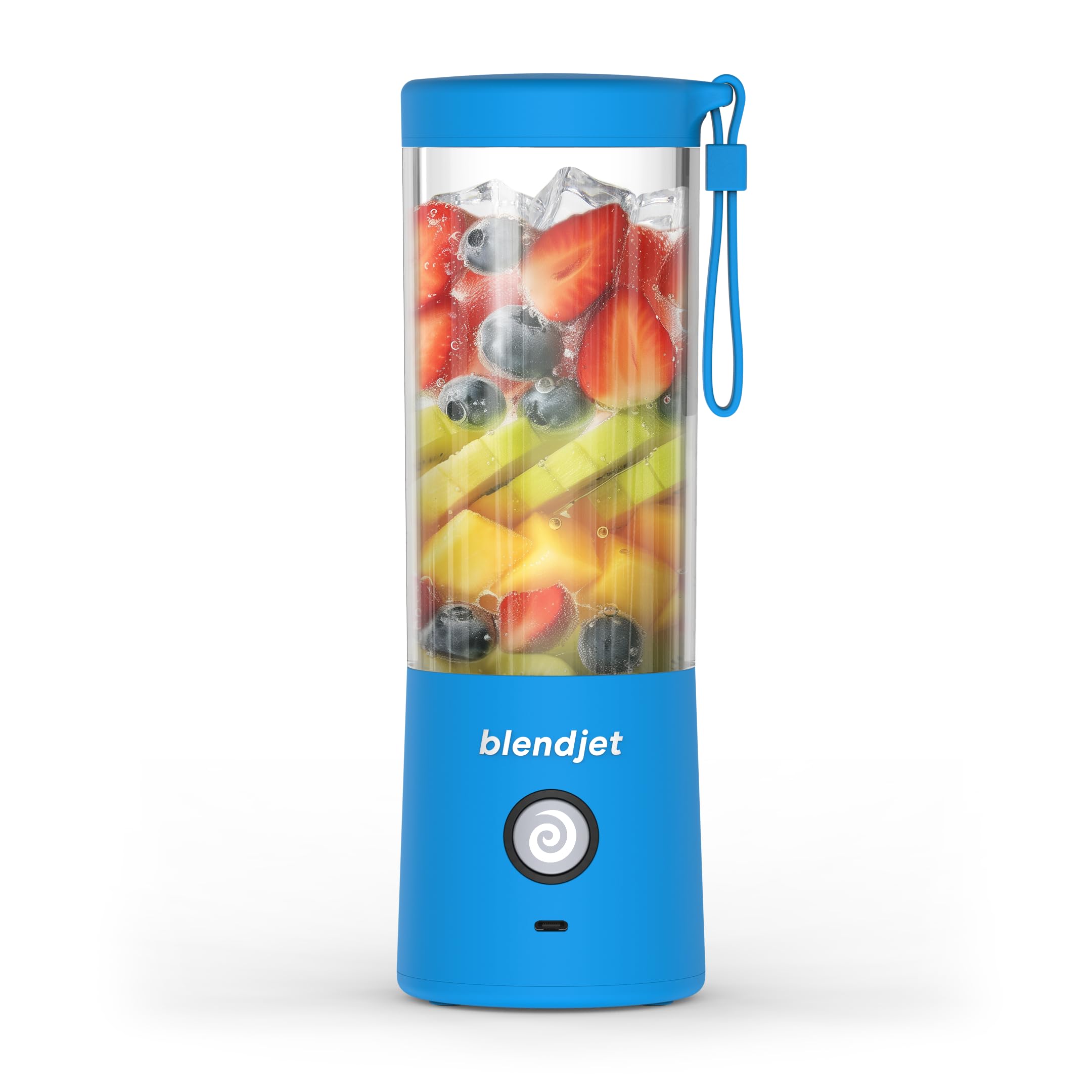 Photo 1 of BlendJet Portable Blender for Smoothies & Shakes - 16oz, Blue, USB-C Rechargeable, Self Cleaning, Quiet, Mini, Travel Blender with Stainless Steel Blade